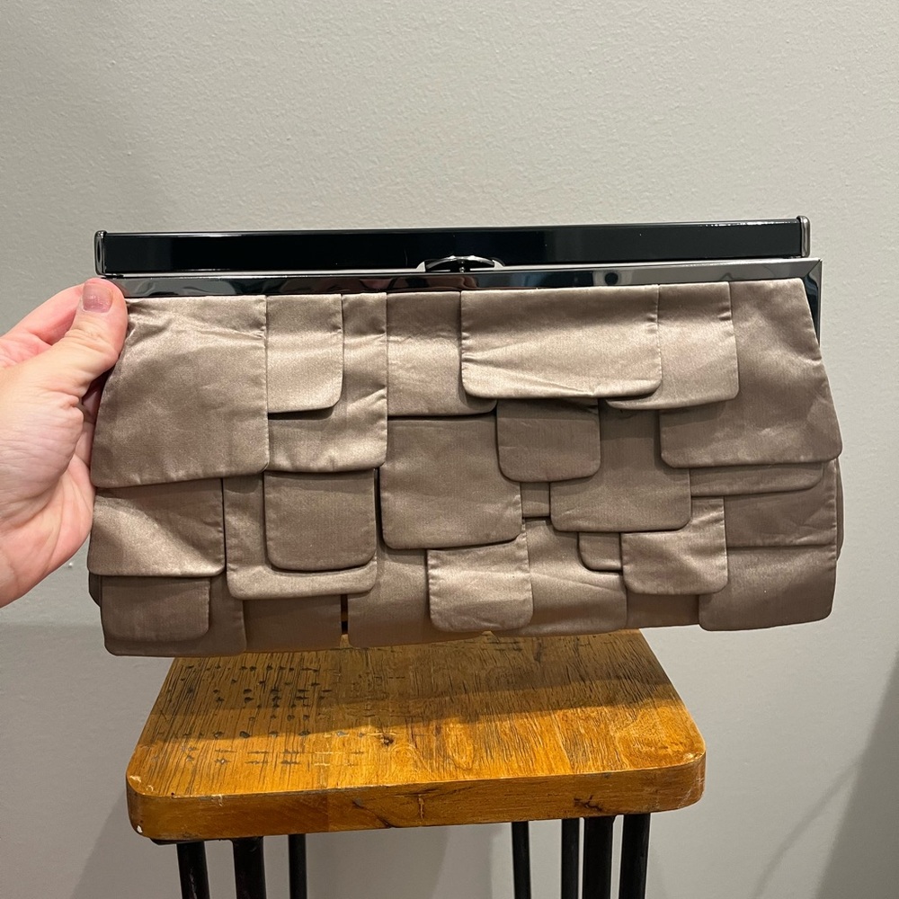 HOSS INTROPIA Purse Clutch Bag Metallic Clasp Closure
